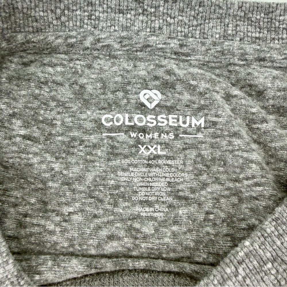 Auburn Tigers Colosseum Women’s XXL Cropped Long Sleeve Top Gray Heather Plus Sz - Picture 4 of 6